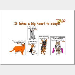 It takes a big heart to adopt! Posters and Art